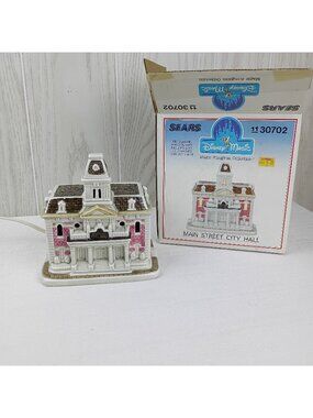 1988 Sears Disney Magic Main Street City Hall W/ Light Cord #30702 Disney World